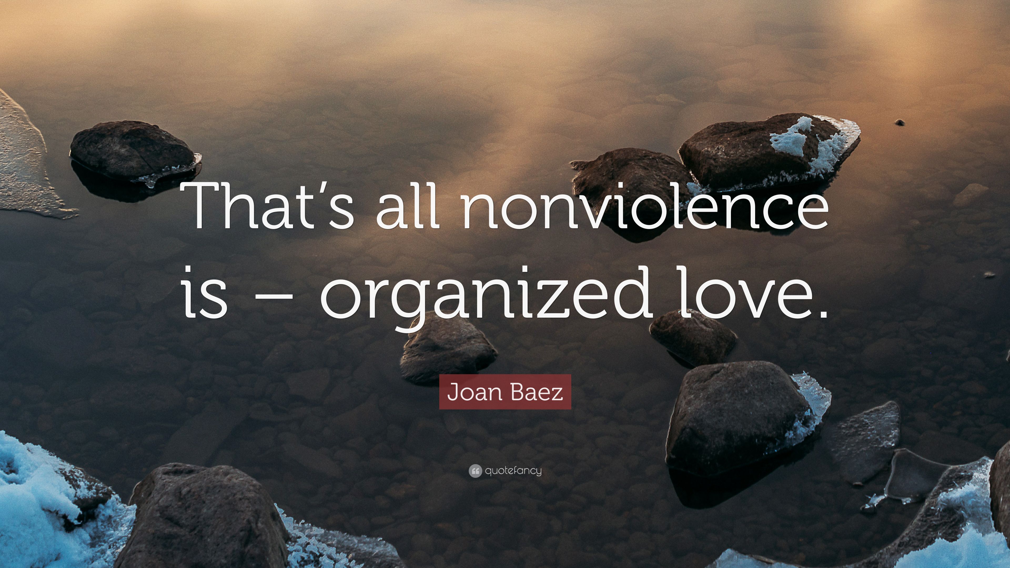 Joan Baez Quote: “That's all nonviolence is