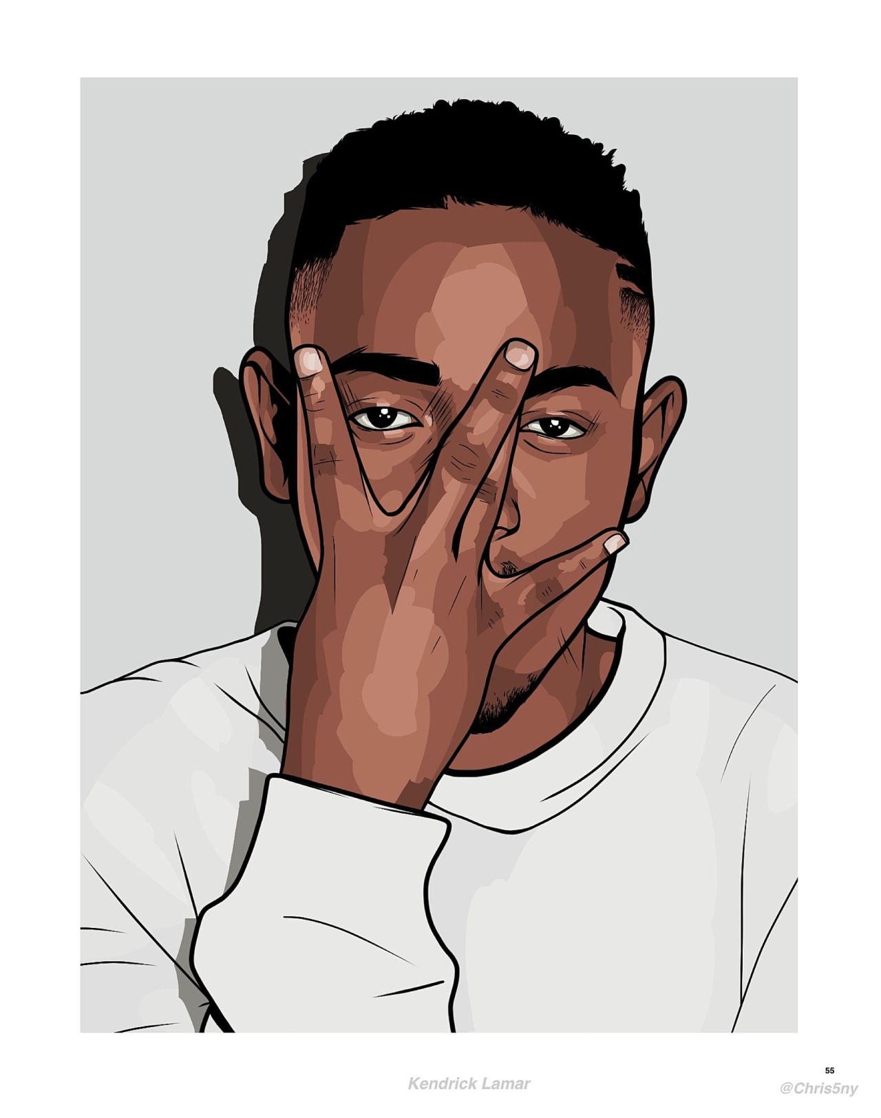 Hip Hop - Kendrick Lamar Cartoon Art Wallpaper Download