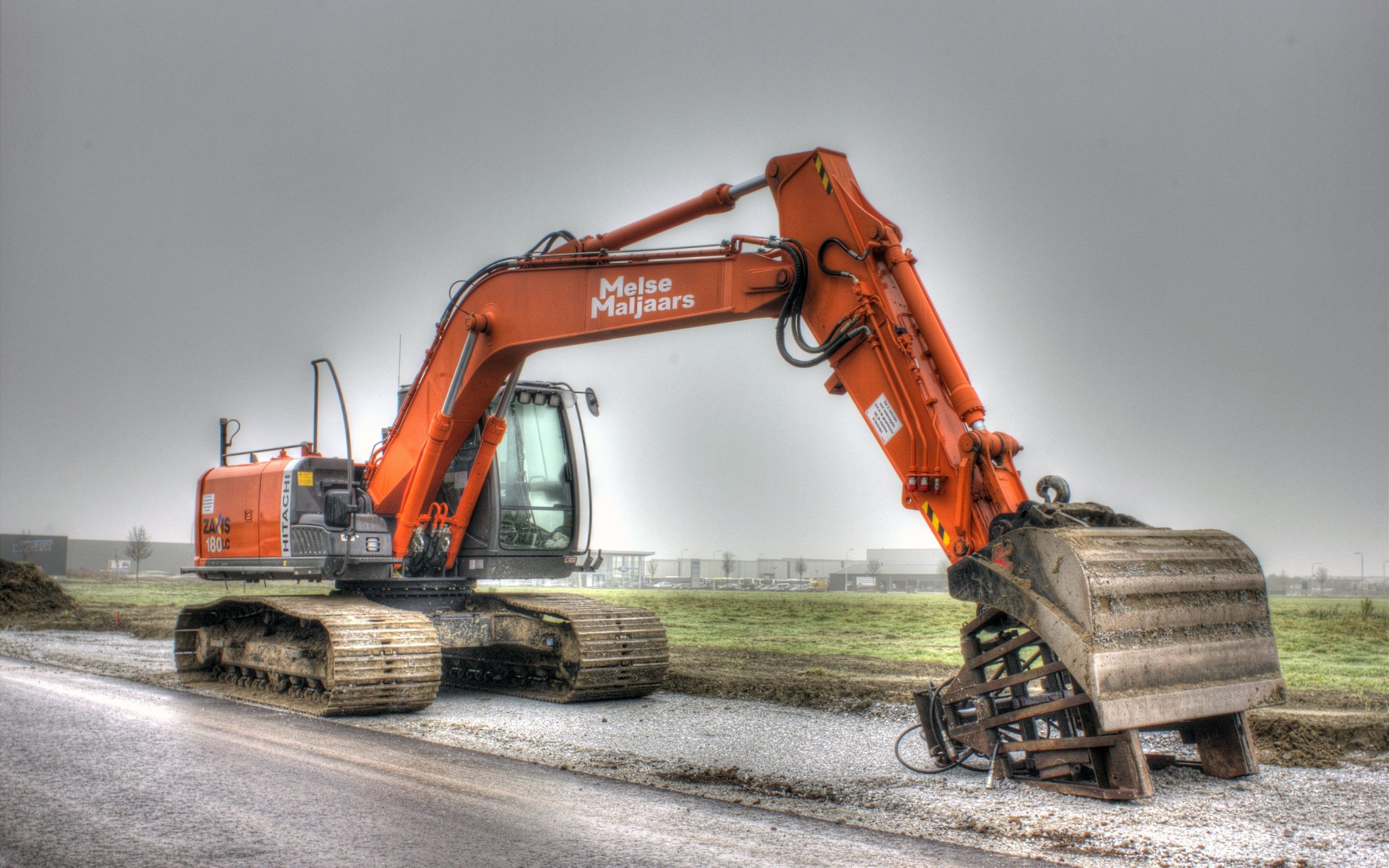 Wallpaper Hitachi excavator, construction machinery 2560x1600 HD Picture, Image