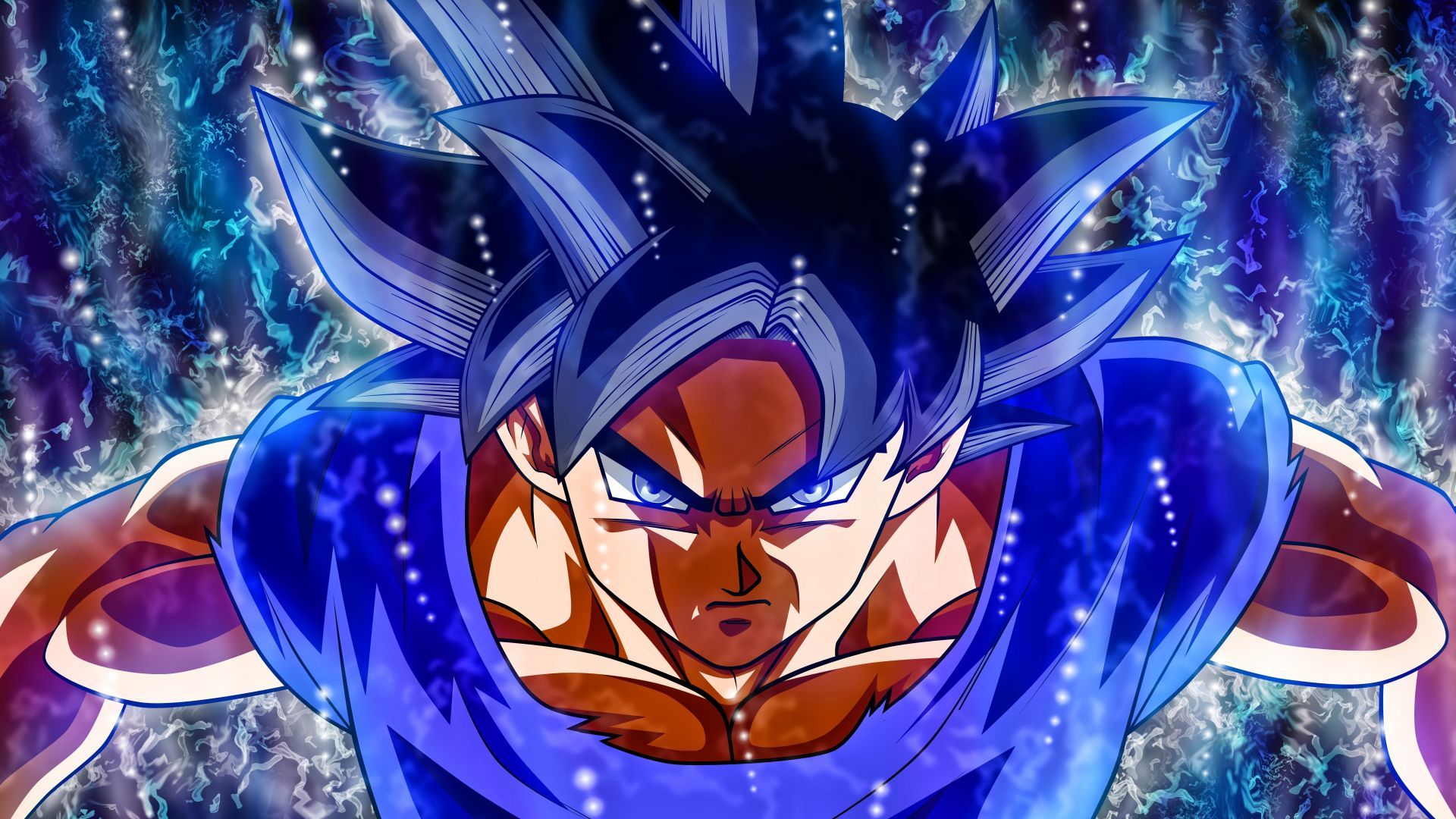 Wallpaper dragon ball, son goku, blue power desktop wallpaper, hd