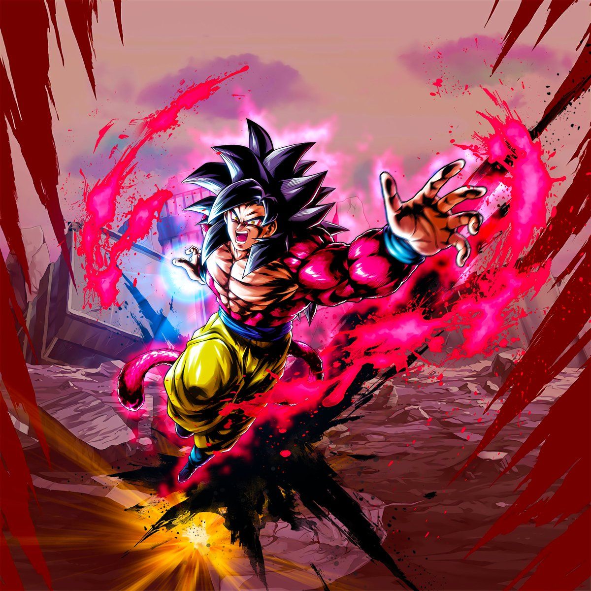 Hydros Full Power Saiyan 4 Goku Character Art + 4K PC Wallpaper + 4k Phone Wallpaper! #DBLegends #DragonBallLegends