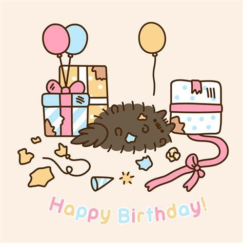 Funny Happy Birthday Pusheen Cat
