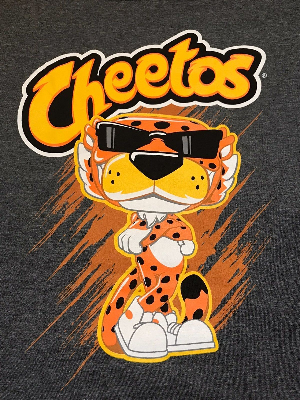 Cheetos Chester Cheetah Pop Shirt XL. Chester cheetah, Chester cheetos, Cheetos