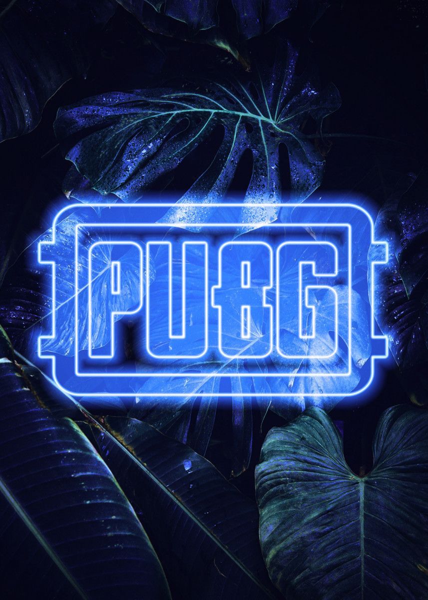 PUBG Neon Gaming Poster Print. metal posters. Poster prints, Aesthetic photography grunge, Neon typography