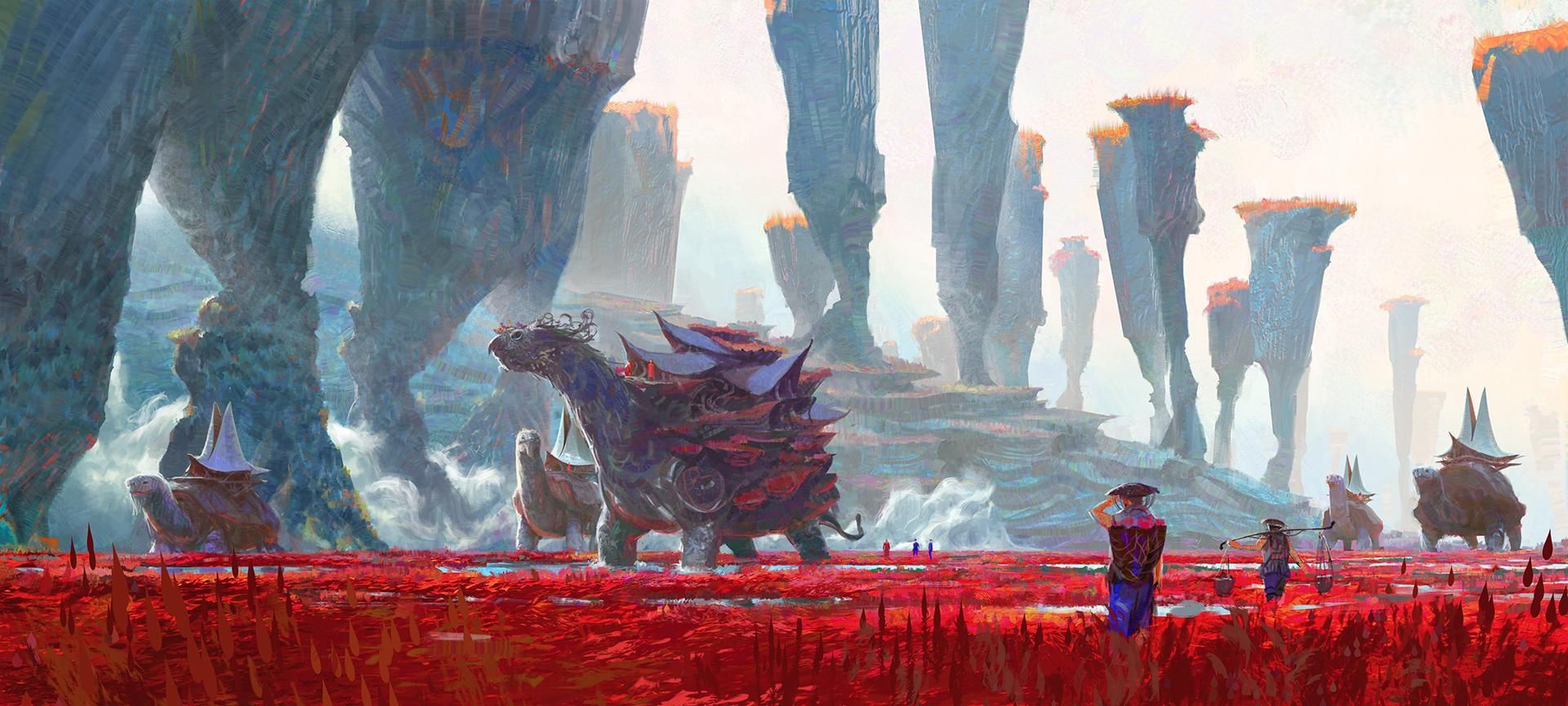 Ionia of League of Legends. Arte conceptual, Produção de arte, Arte ambiental