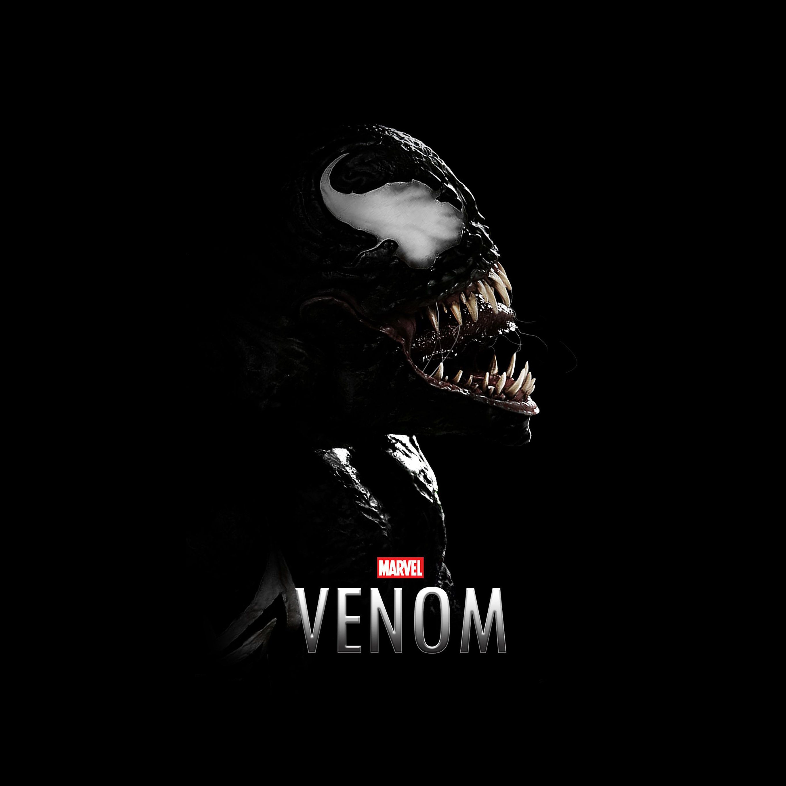 Android wallpaper. venom dark marvel hero dark logo art