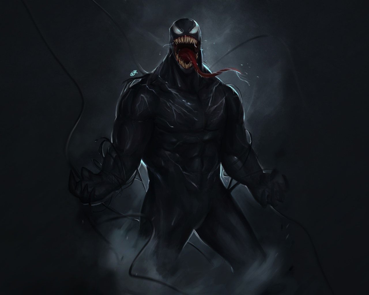 Wallpaper Venom, art picture, black background 3840x2160 UHD 4K Picture, Image