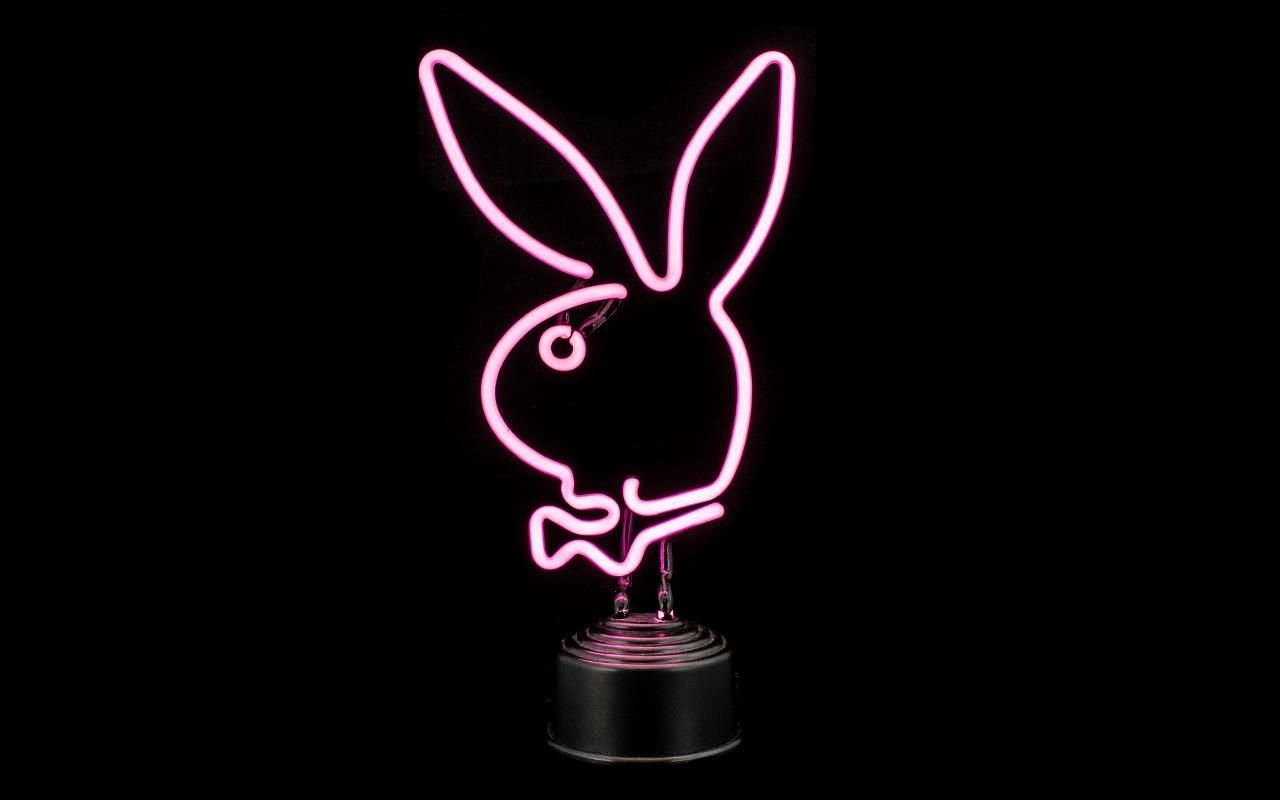 PLAYBOY BUNNY NEON SIGN. In full working order, height 14.5 inches, please see accompanying image