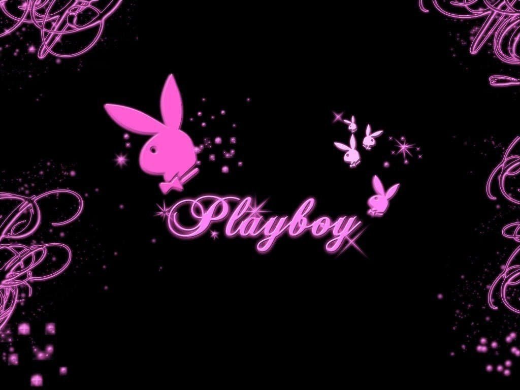 Download Neon Red Playboy Logo Wallpaper