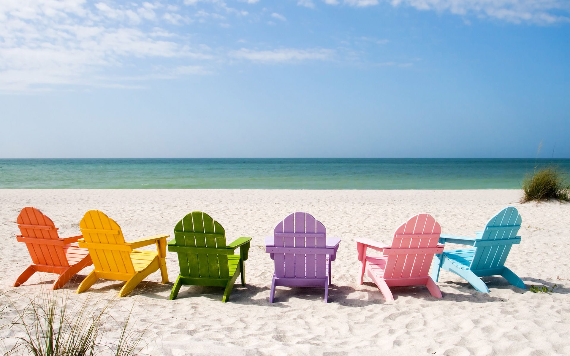 Chairs On The Beach Wallpaper