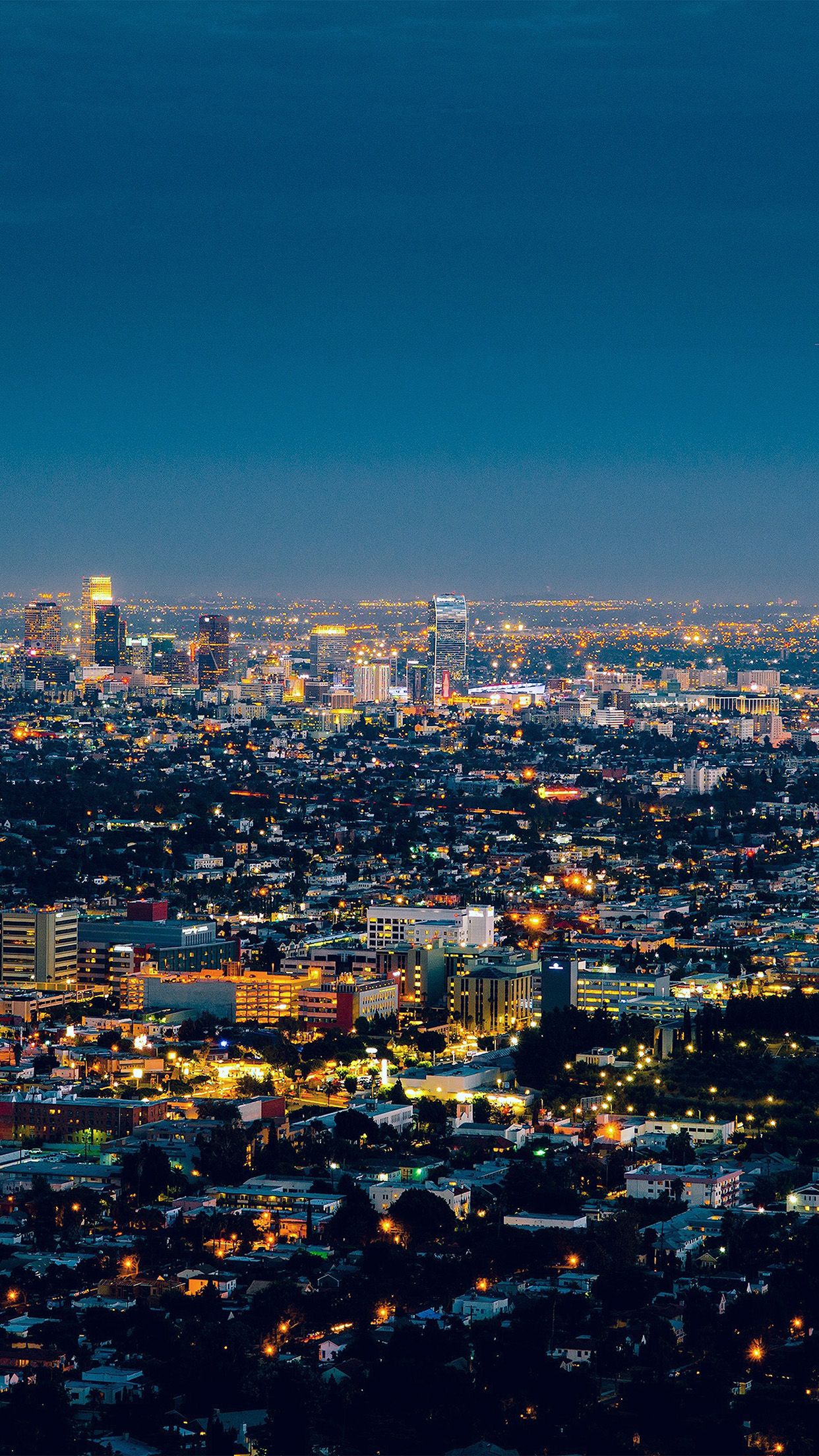iPhone X wallpaper. night city light building blue sky