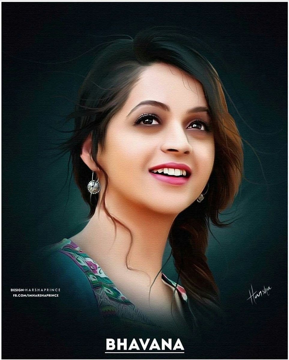 BHAVANA MY DREAM GIRL. Bhavana actress, Woman painting, Digital painting portrait