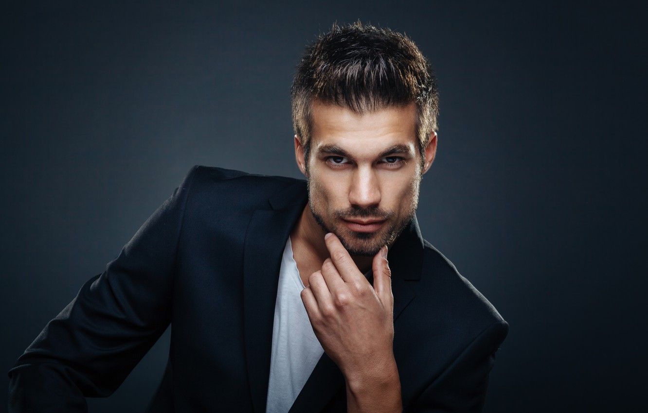 Wallpaper look, face, hand, hairstyle, male, guy, man image for desktop, section мужчины
