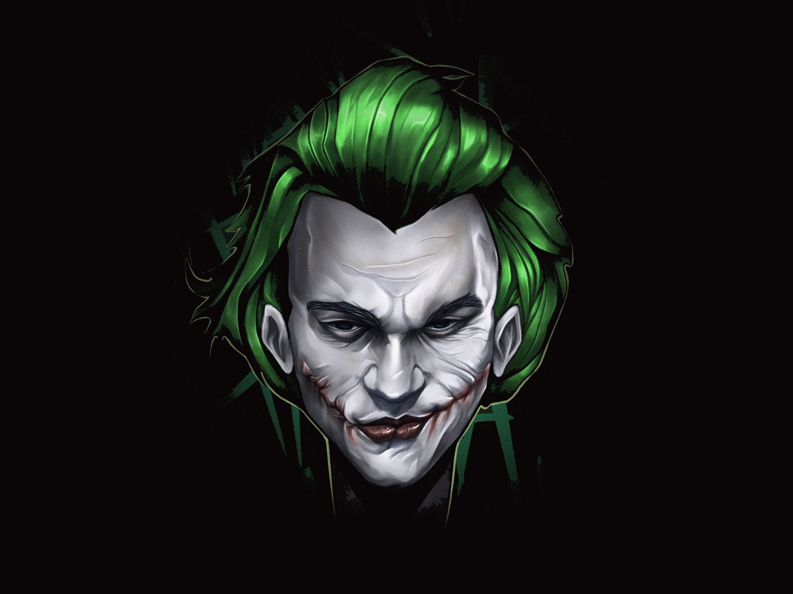 Joker 4k Face Minimal 1600x1200 Resolution HD 4k Wallpaper, Image, Background, Photo and Picture