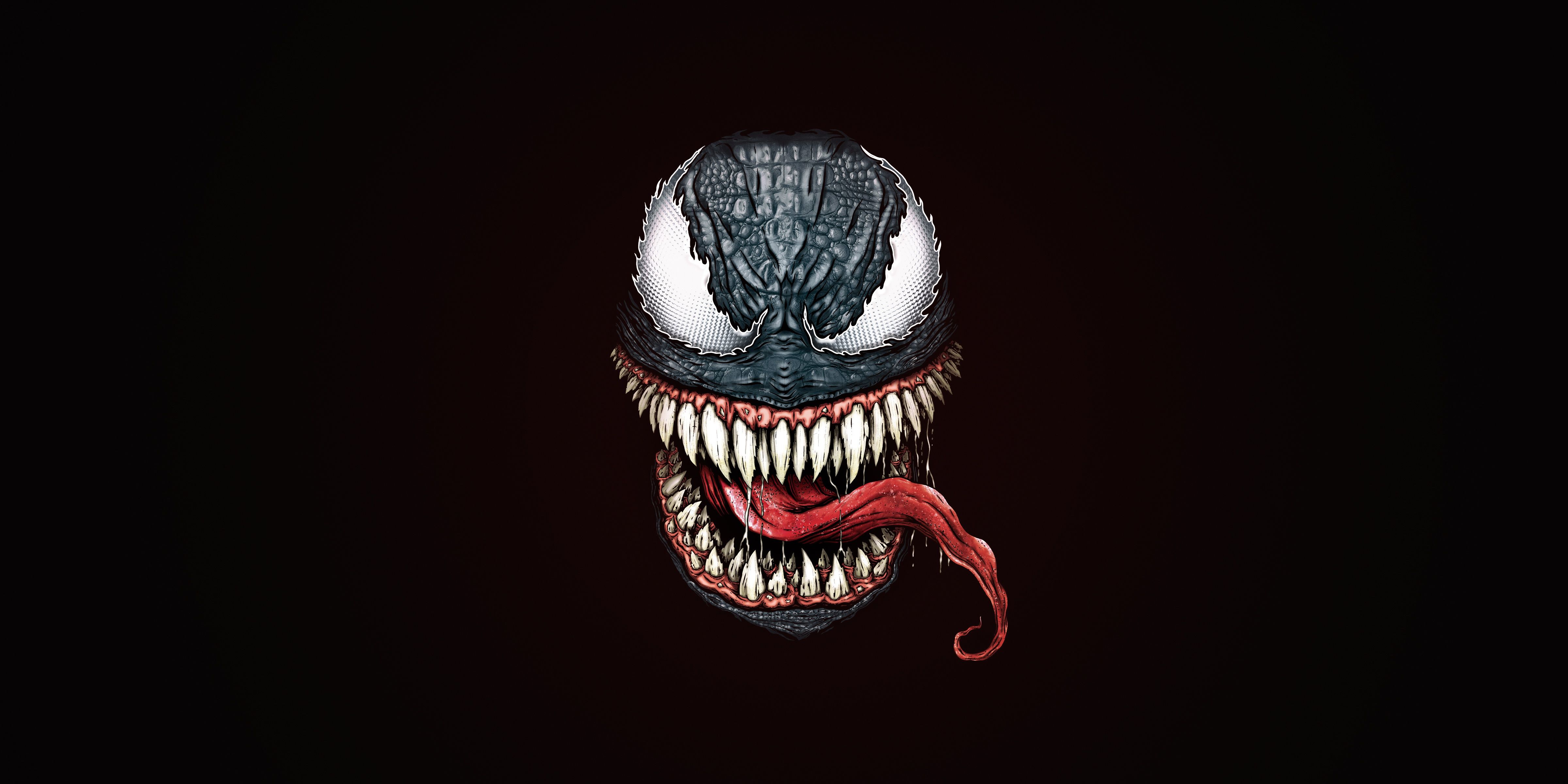 Venom Face Minimal Art 5k 1600x900 Resolution HD 4k Wallpaper, Image, Background, Photo and Picture