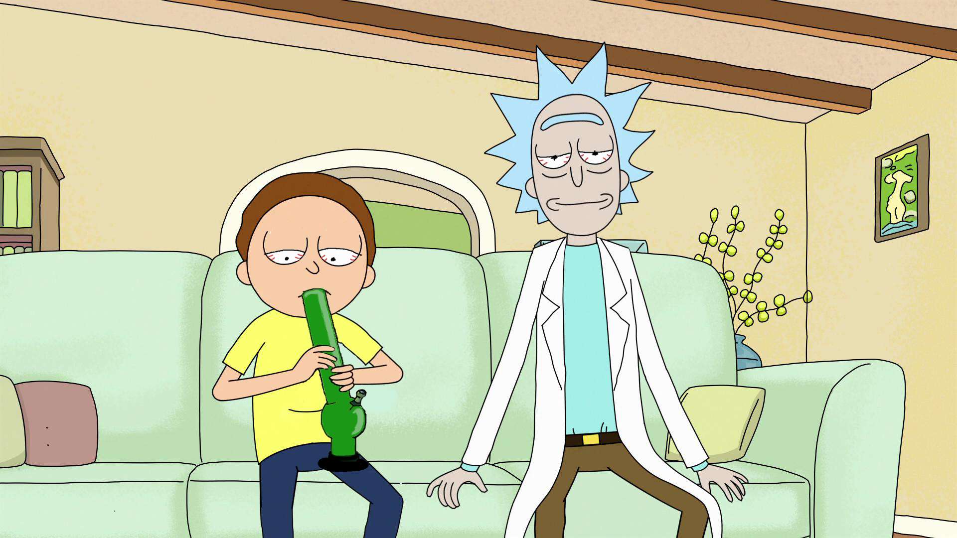 Rick And Morty High On Weed Wallpapers.