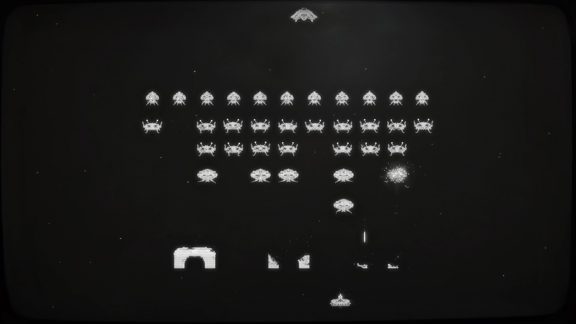 Space Invaders, Alien, Classic, games, black, white gloves, white wallpaper