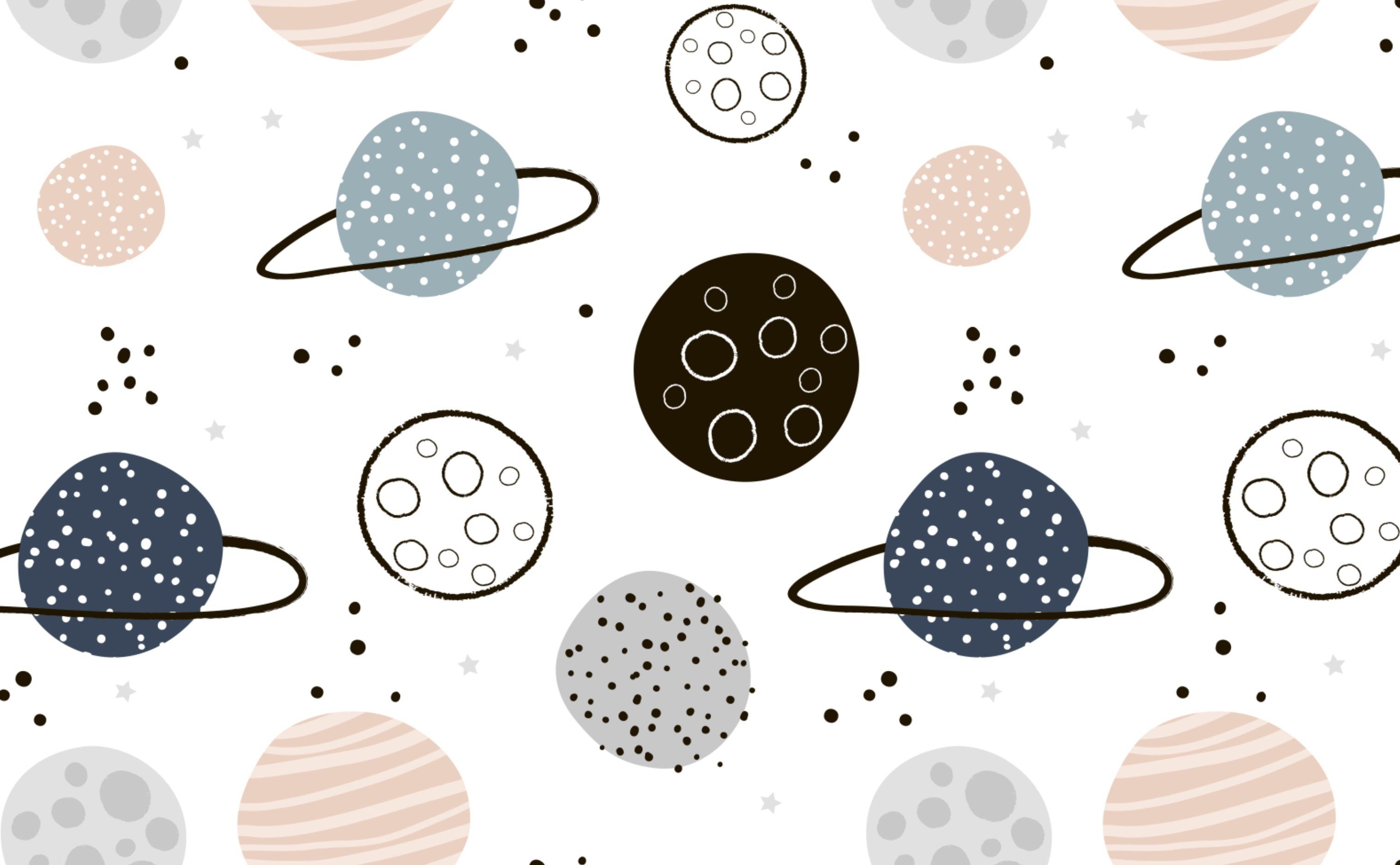 Pastel Planets Wallpaper for Walls