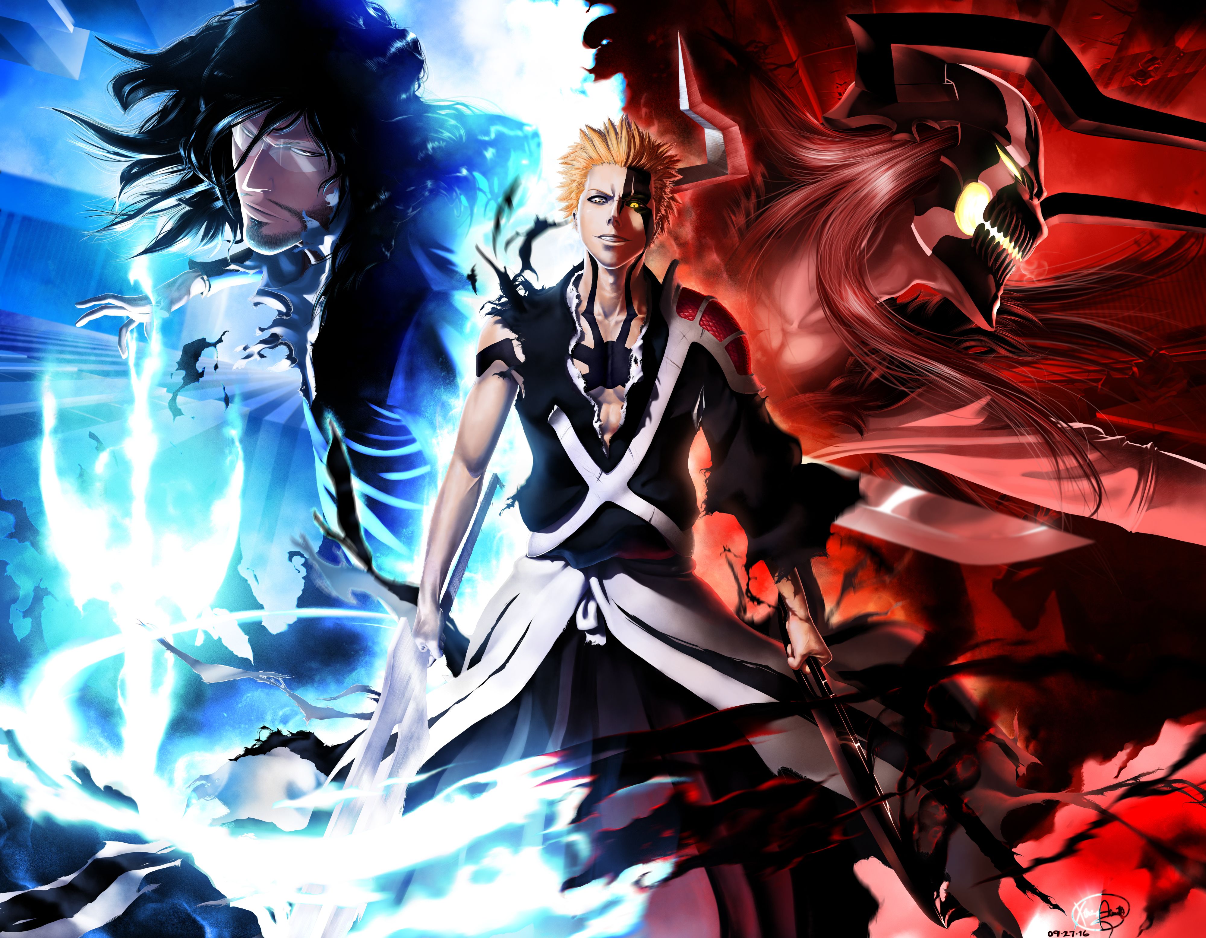 Title Anime Bleach Ichigo Kurosaki Zangetsu Kurosaki HD Wallpaper
