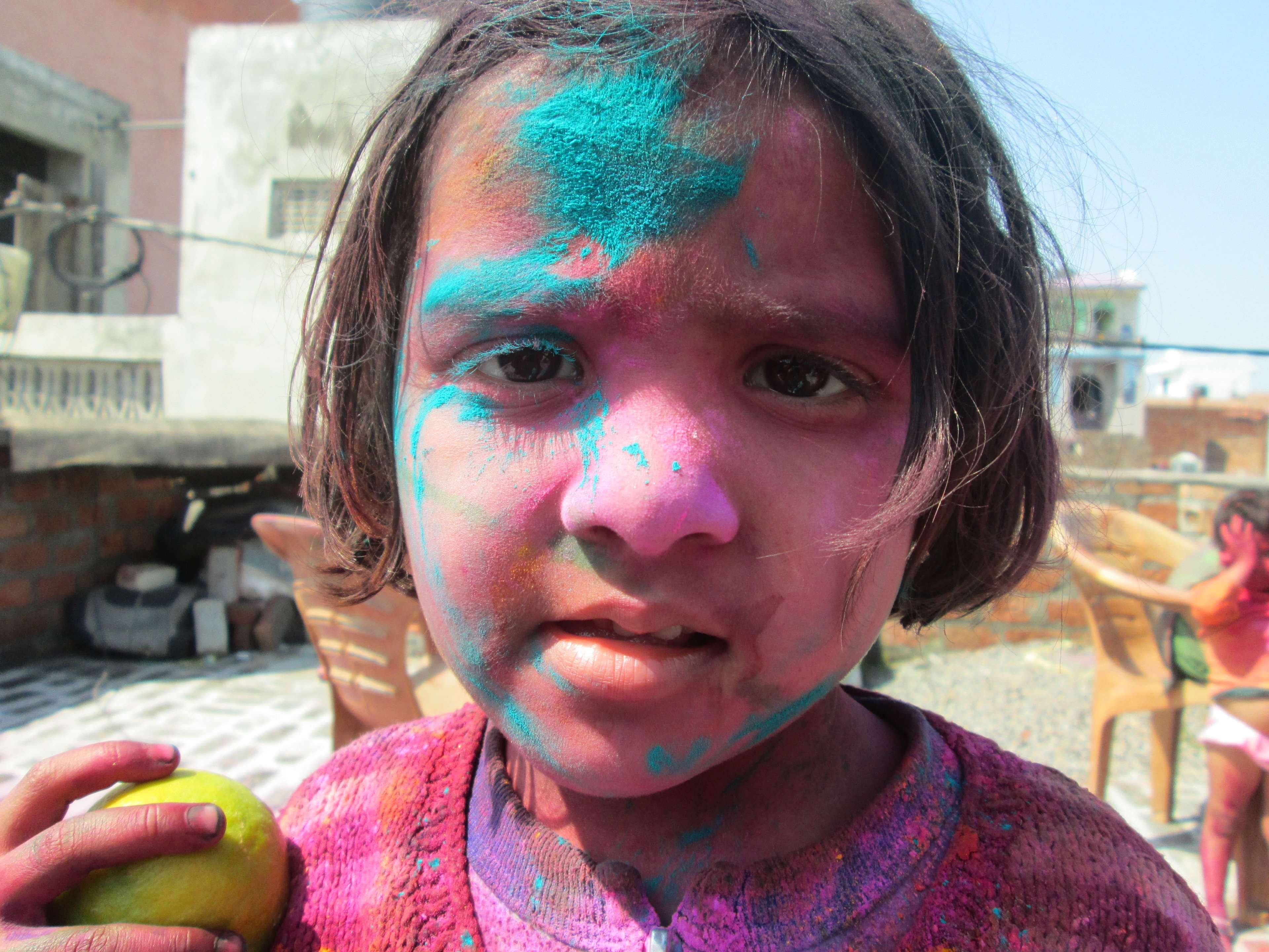 color festival in india, girl with colors, holi festival 4k wallpaper