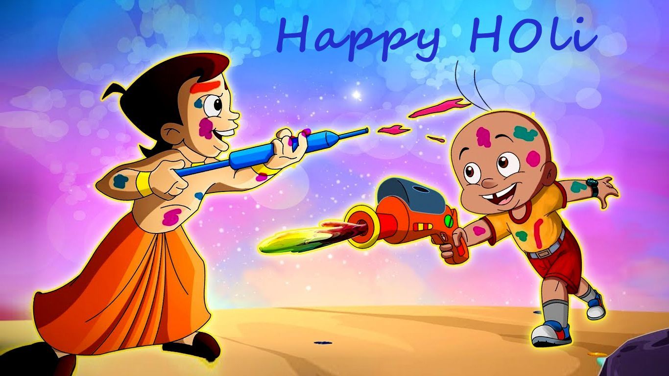 Happy Holi Cartoon Wallpapers - Wallpaper Cave