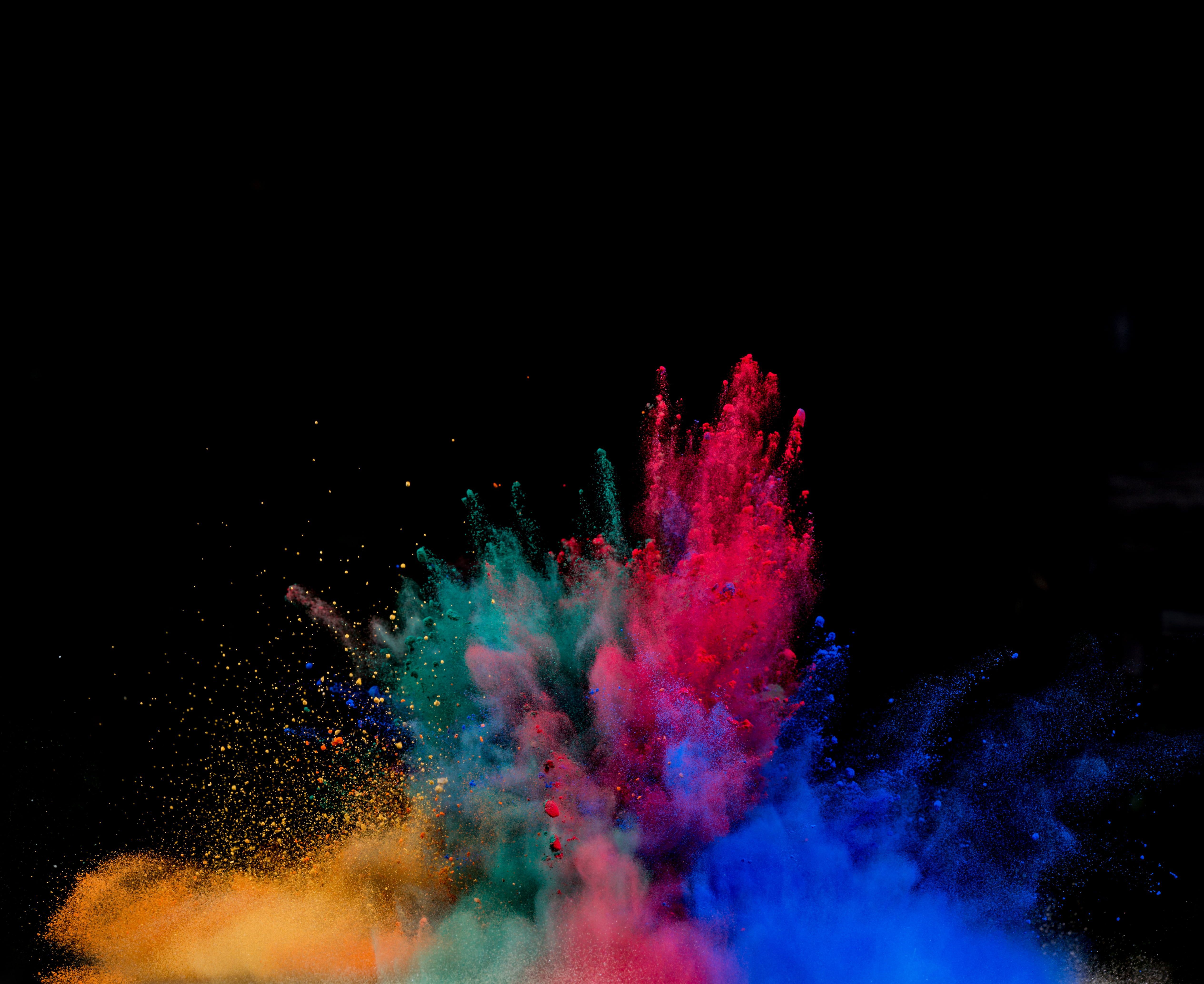 multicolored Holi powders powder explosion #powder #colorful K #wallpaper #hdwallpaper #desktop. Colorful wallpaper, Motion wallpaper, Galaxy phone wallpaper