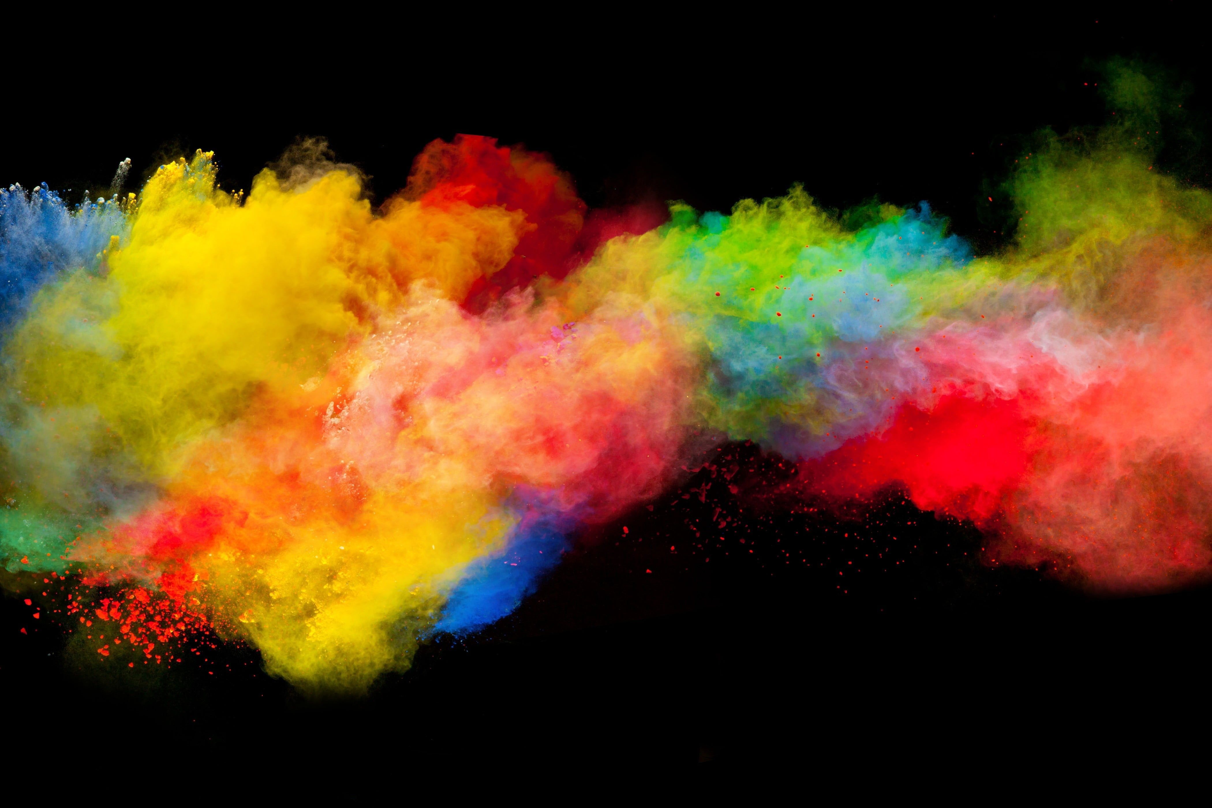 colors #boom dark background #blast powder explosion K #wallpaper #hdwallpaper #desktop. Color dust, Dark background, Dust explosion