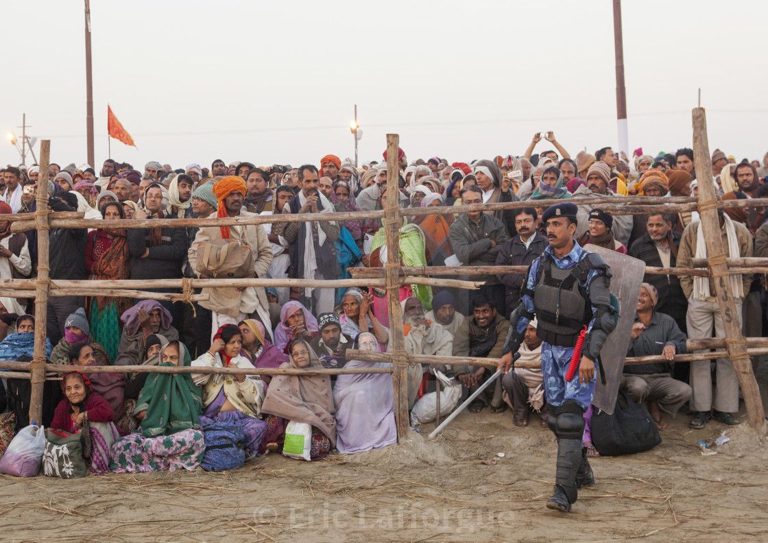 Police During 1Maha Kumbh Mela, Allahabad, India, download or print for £57.70