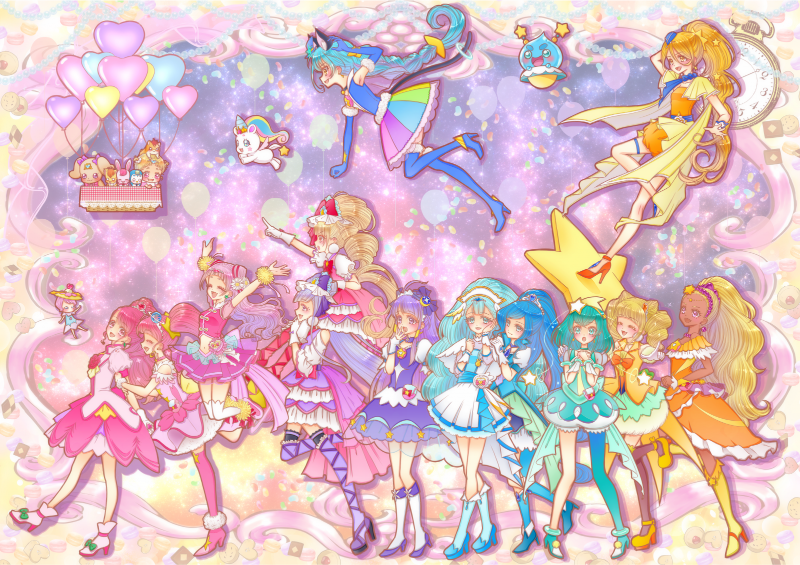 Wallpaper, Healin Good Precure, Star Twinkle Precure 4543x3213