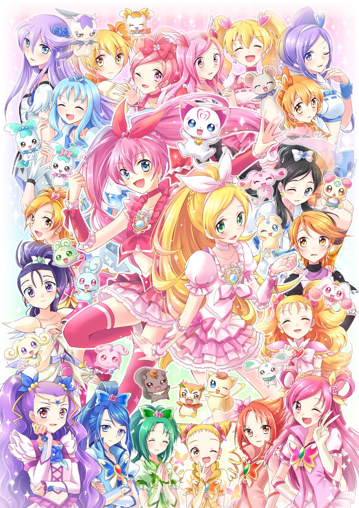 Precure All Stars, Mobile Wallpaper Anime Image Board