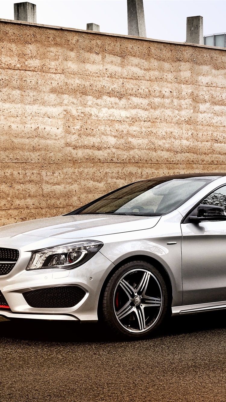Mercedes Benz CLA 250 Silver Car, Wall 750x1334 IPhone 8 7 6 6S Wallpaper, Background, Picture, Image