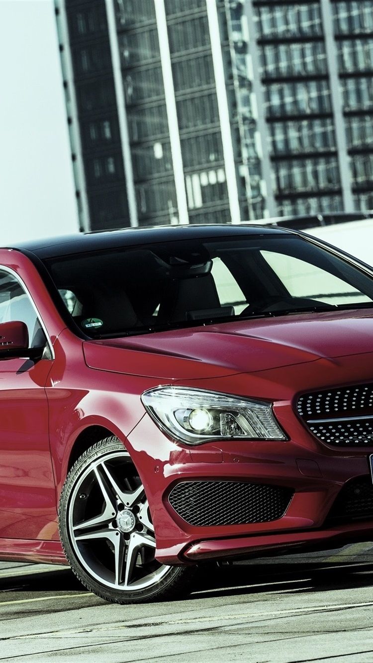 Mercedes Benz CLA 250 Red Color Car 750x1334 IPhone 8 7 6 6S Wallpaper, Background, Picture, Image