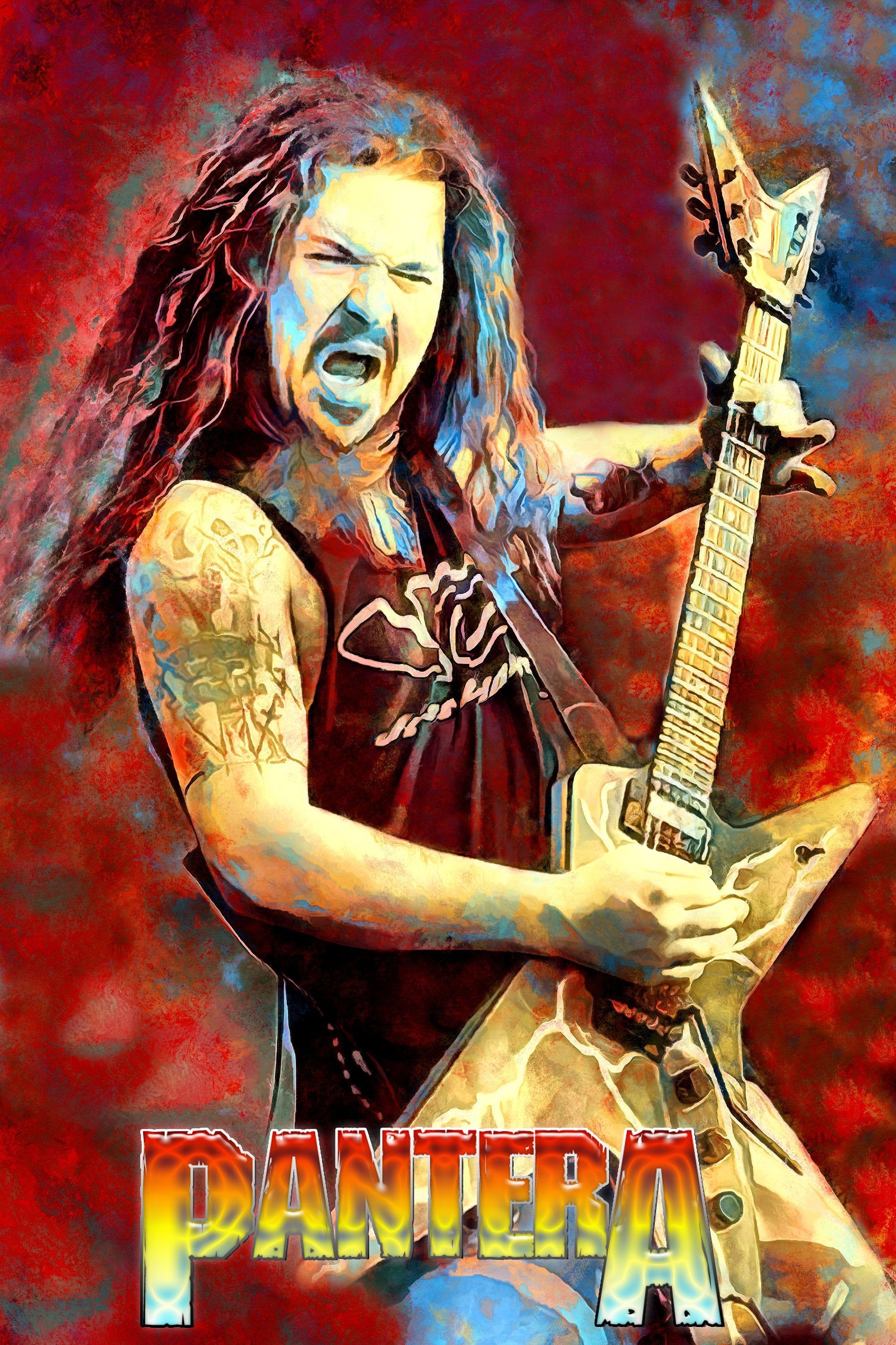 This Love Pantera Dimebag Darrell Poster Art Large 20x30 Print Free US Shipping!. Rock poster art, Heavy metal music, Pantera band