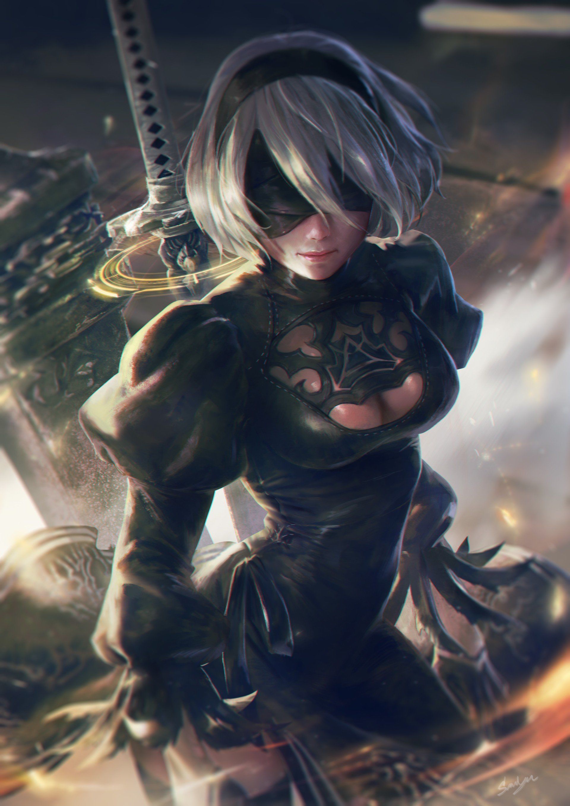 Nier Automata 2b Wallpaper Phone