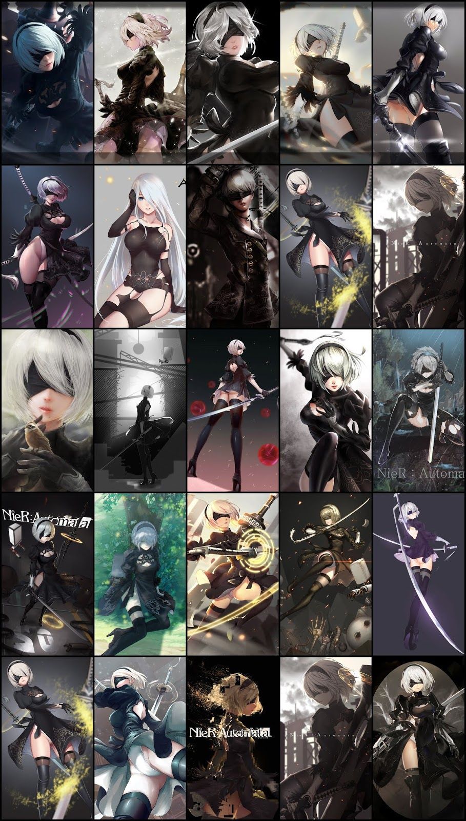 Nier Automata (2B) Wallpaper For Android Mobile Phone (Part 06). Nier automata, Automata, Comic art girls