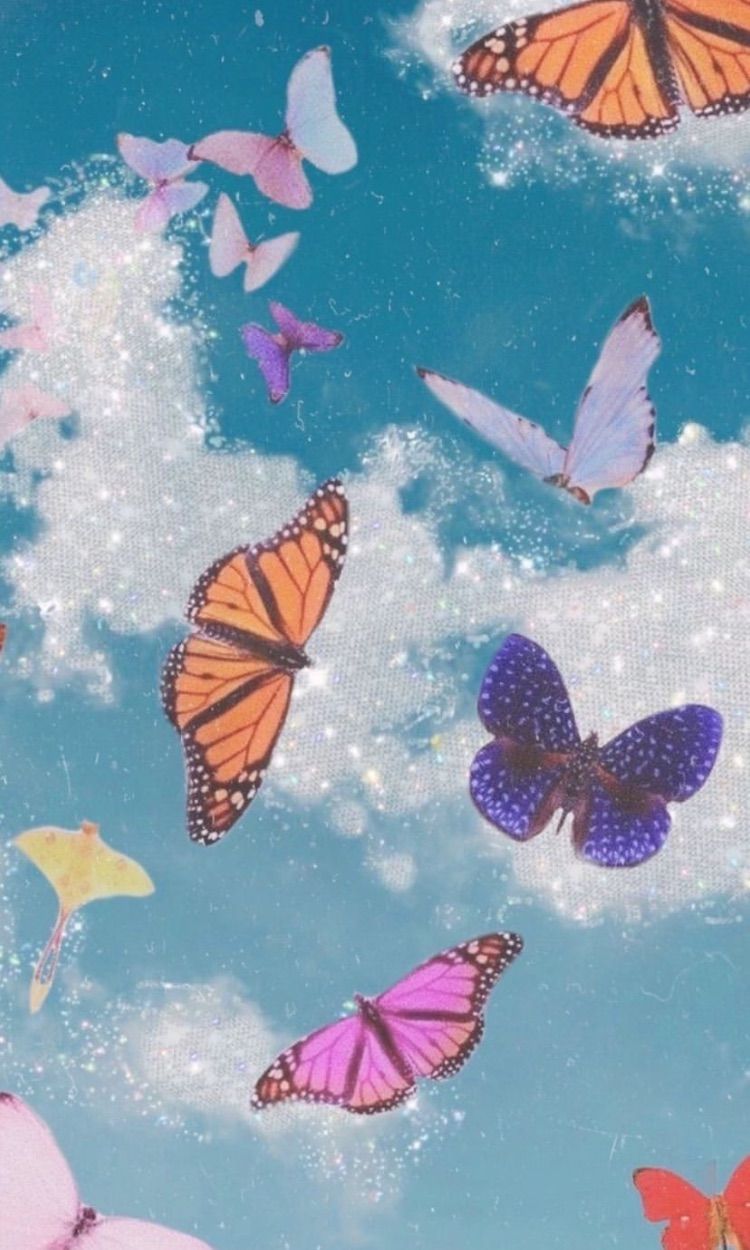 Blue Butterfly Aesthetic Wallpaper Free Blue Butterfly Aesthetic Background