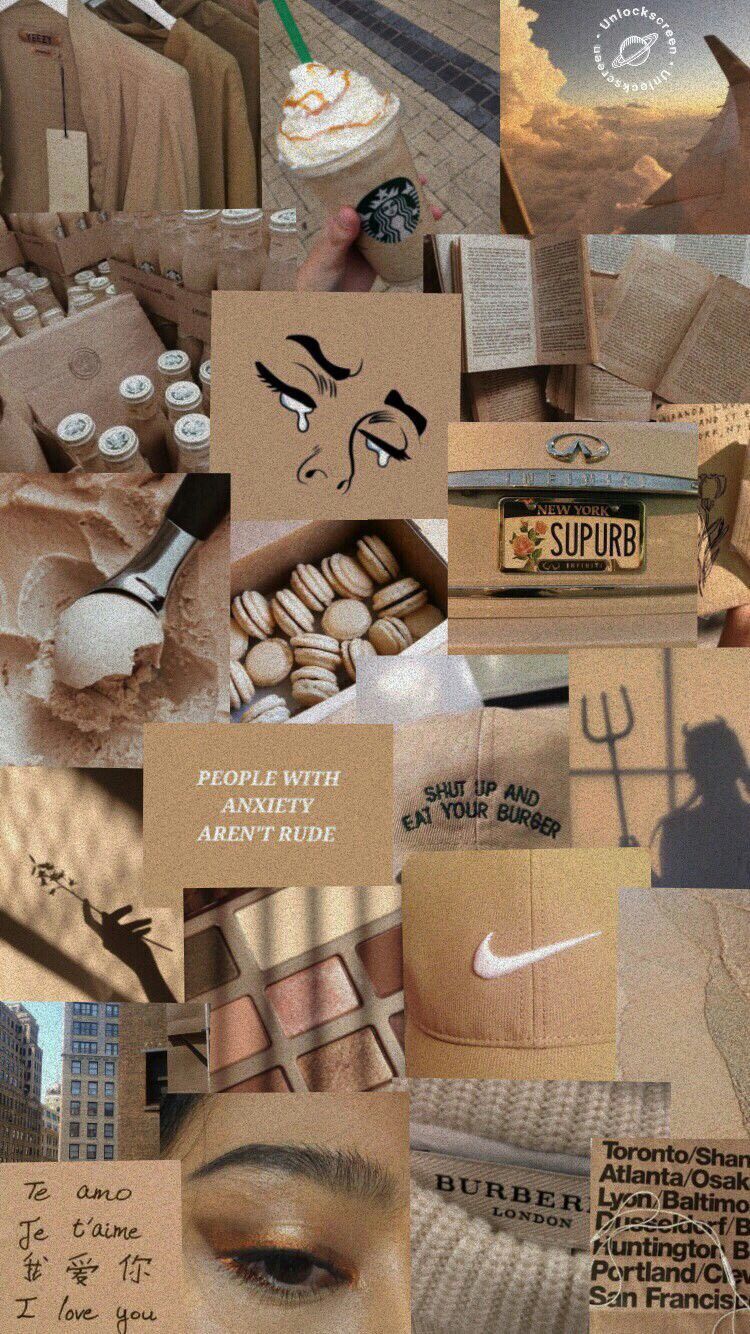 Light Brown Aesthetic Collage