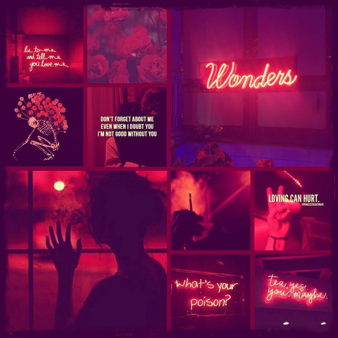 Red Aesthetic Couple Collage I would like to give credit for the ages used for my aesthetic collage since they. Maroon aesthetic, Aesthetic collage, Red aesthetic