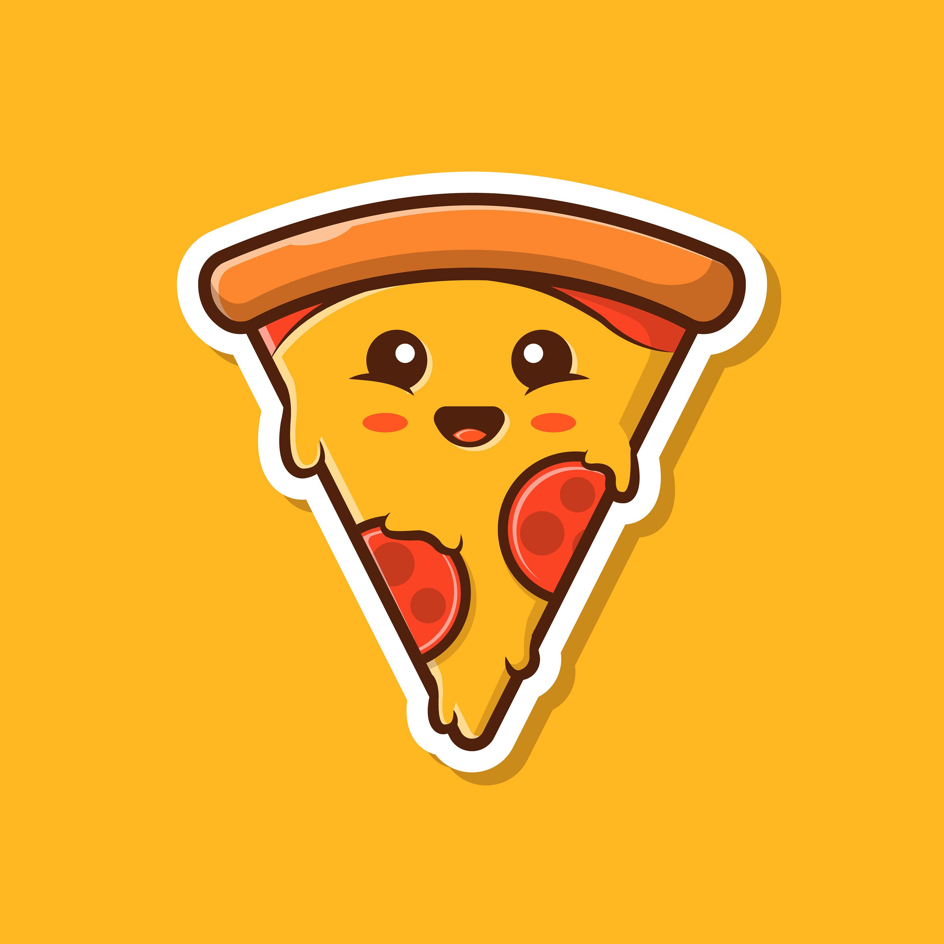 Excited to share the latest addition to my #etsy shop: Cute Pizza Sticker Waterproof For Laptops, Cars, Water Bottles, High. Cute pizza, Pizza art, Pizza drawing
