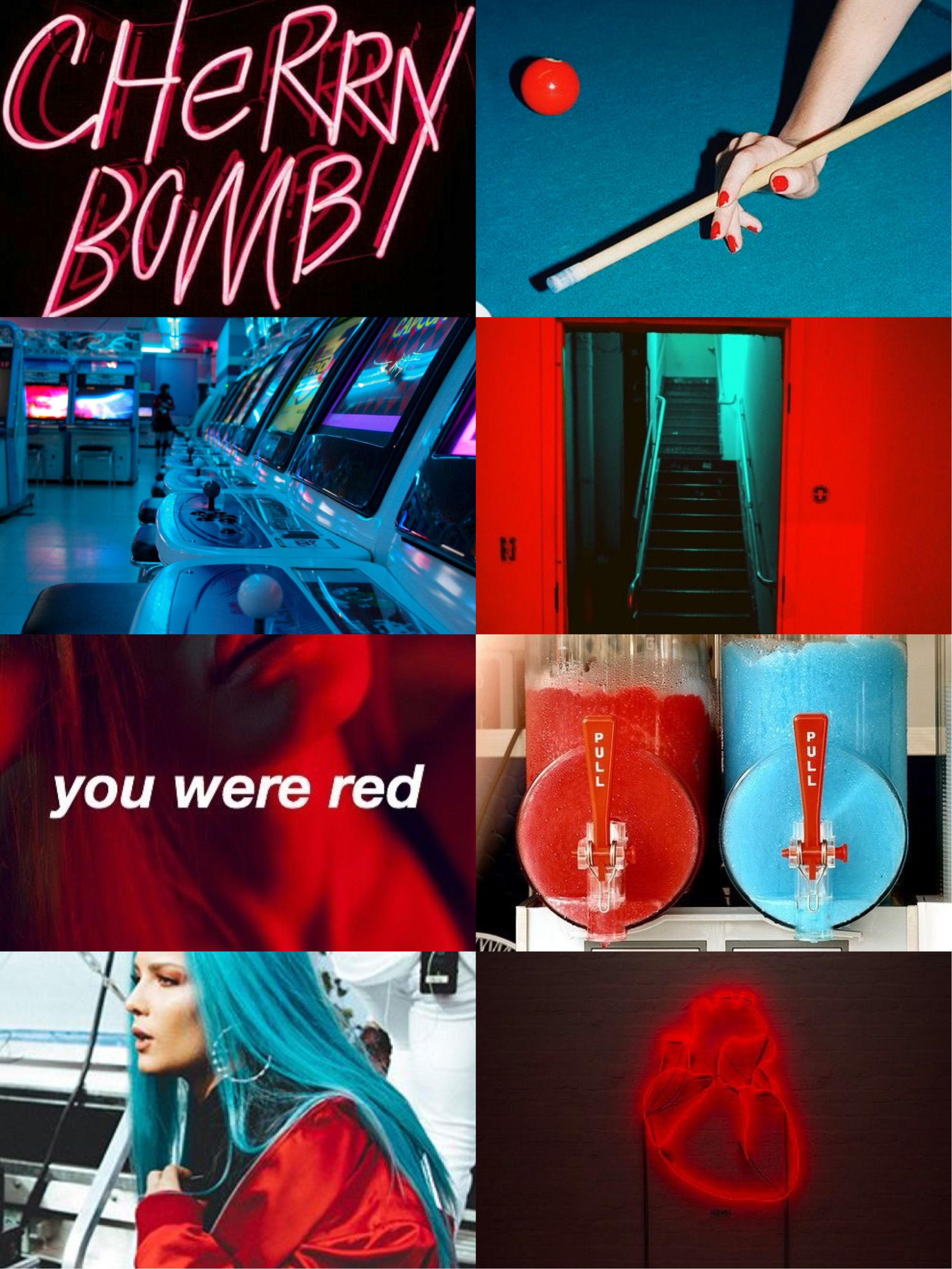 Neon red and blue aesthetic iPhone wallpaper. Aesthetic iphone wallpaper, Red aesthetic, Red and blue