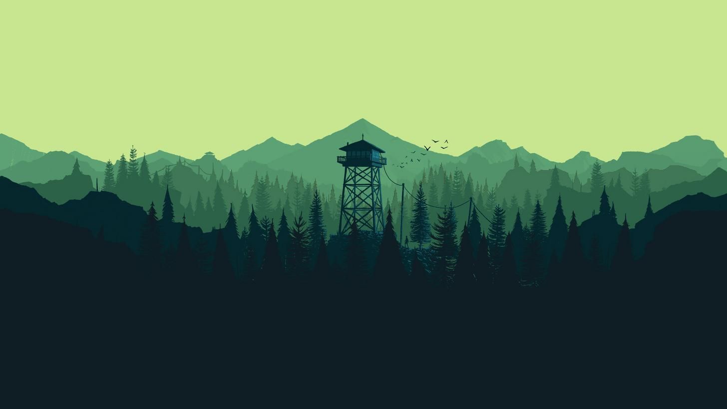 I made some dual and single monitor Firewatch wallpaper for different times of the day [1920x1080] [3840x1080]. Wallpaper, Aesthetic wallpaper, Background