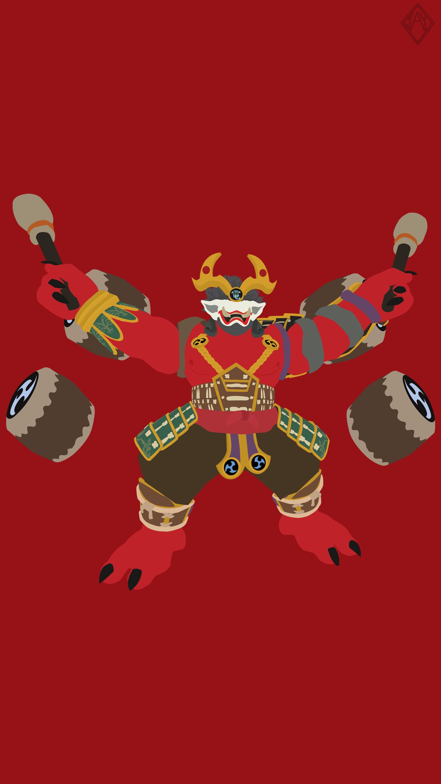 Smite. Raijin Minimalist Wallpaper, Jay R