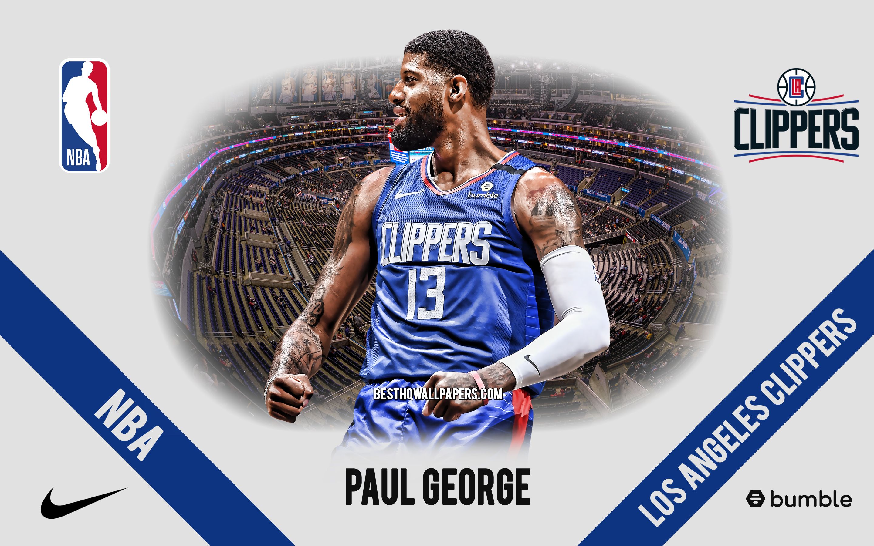 Paul George, Los Angeles Clippers, American Basketball HD Wallpaper