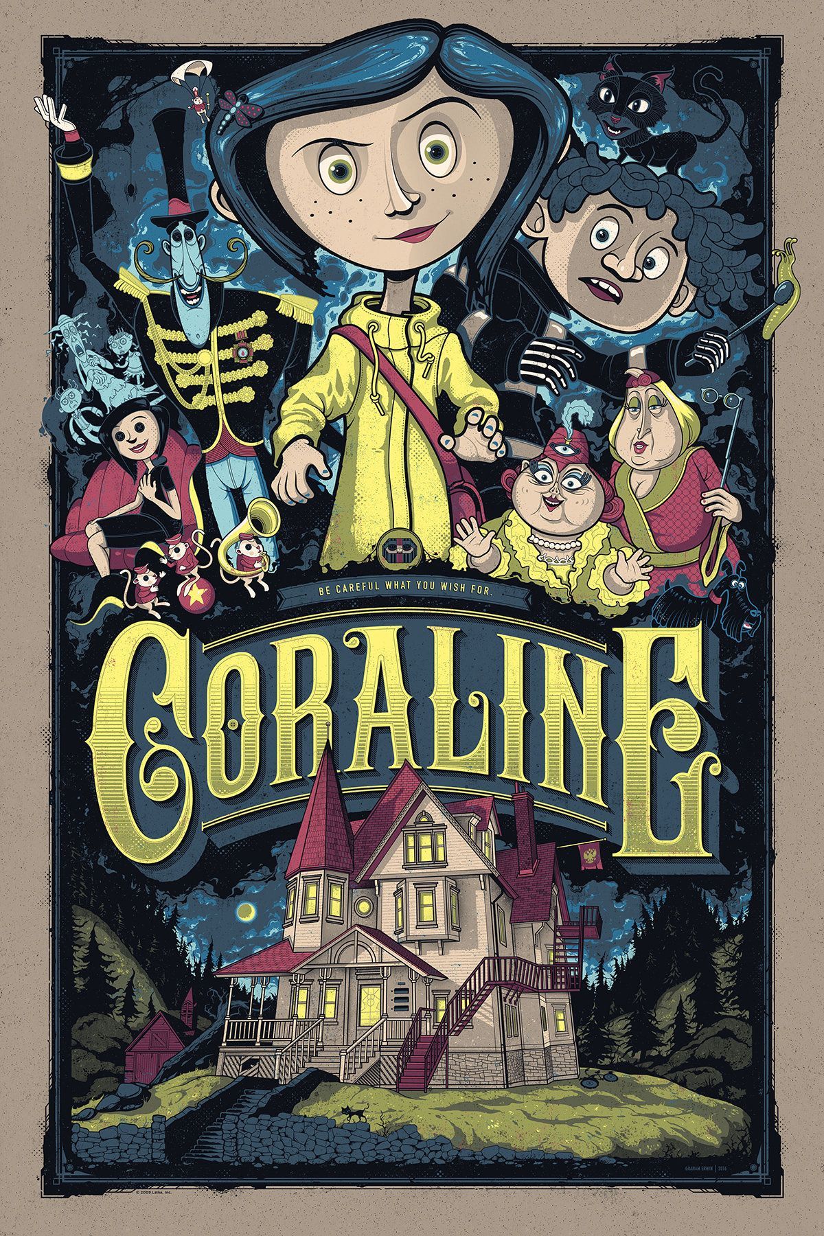 Coraline HD Wallpaper From Gallsource.com. Retro poster, Pôsteres art deco, Cartazes vintage