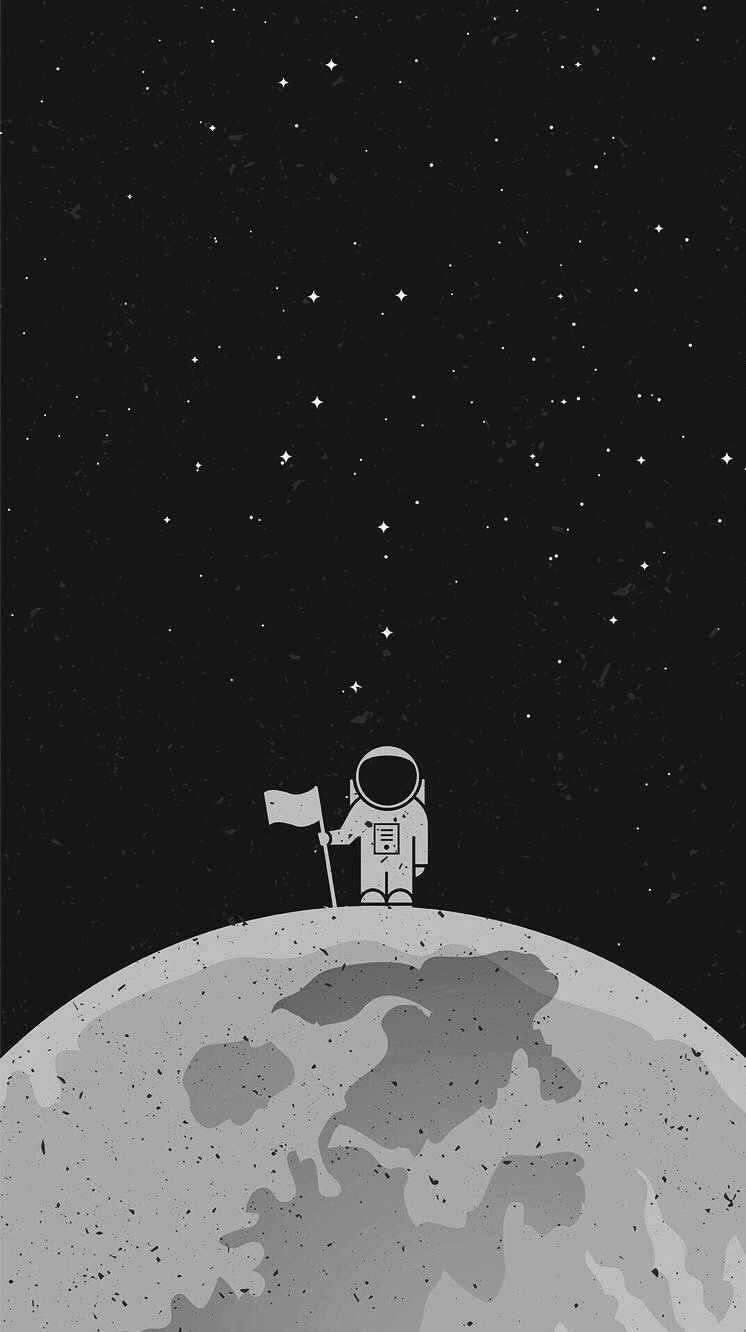 Space Astronaut & Moon. Astronaut wallpaper, Best iphone wallpaper, Minimalist wallpaper