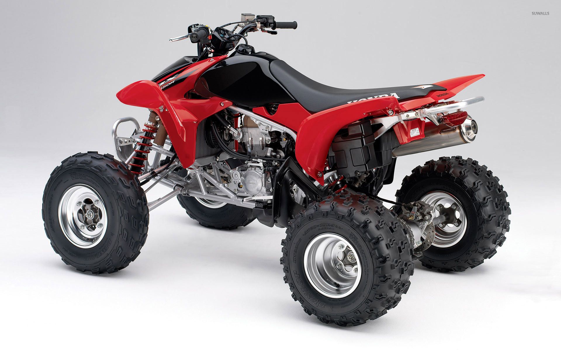 Red Honda TRX450R back side view wallpaper wallpaper