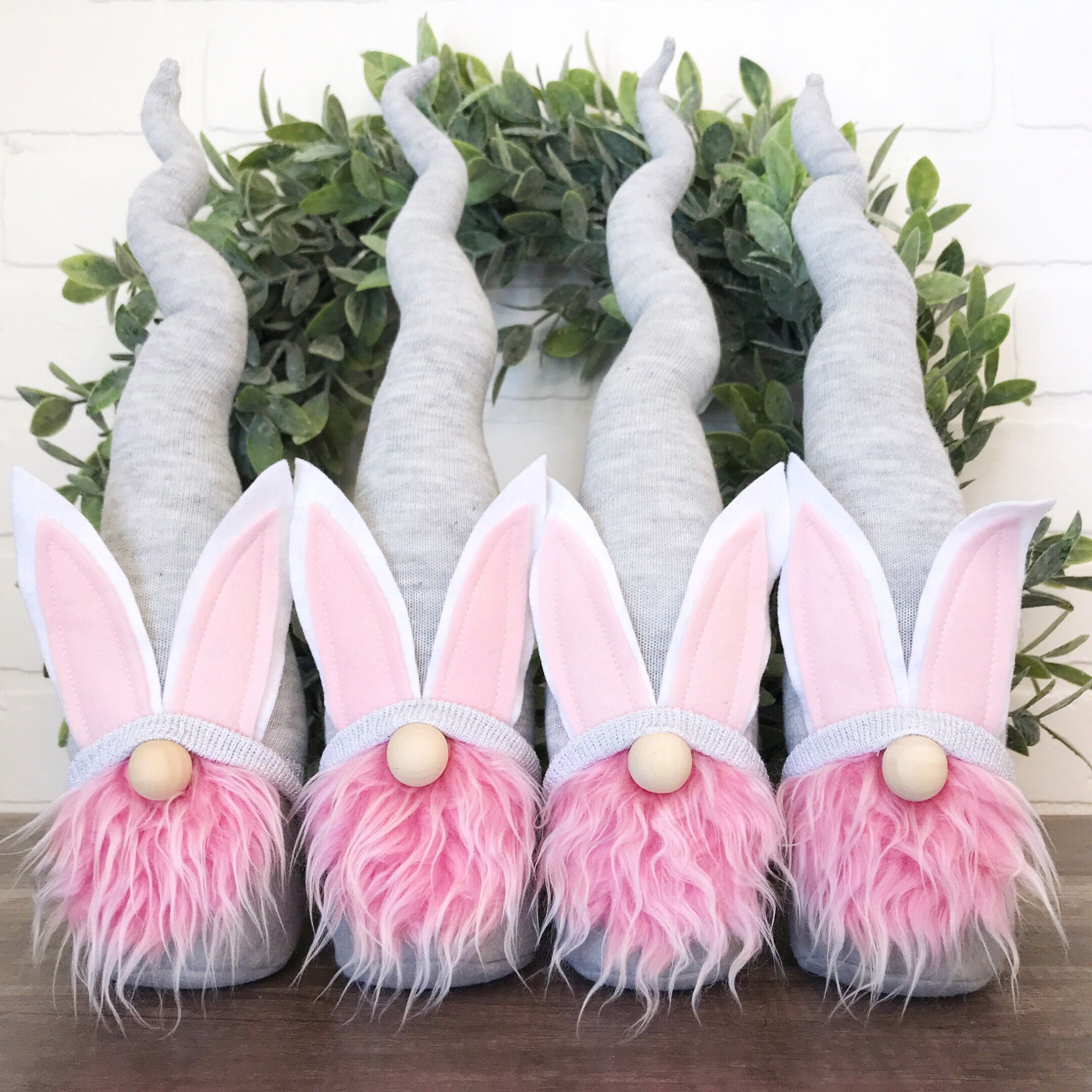 Easter bunny gnomes! Adorable Easter home decor. Easter decorations and crafts. Easter crafts diy, Diy easter decorations, Easter diy