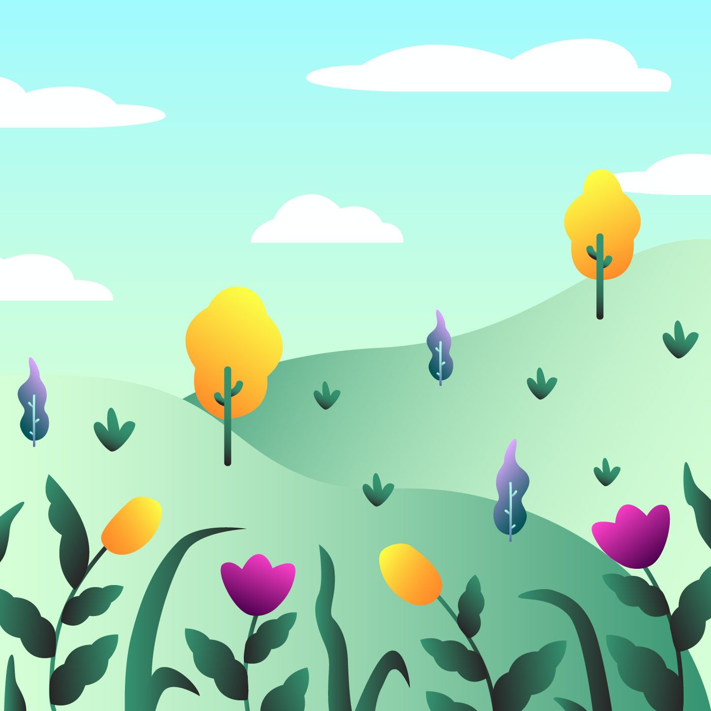 Spring Wallpaper Vector Free Vectors, Clipart Graphics & Vector Art