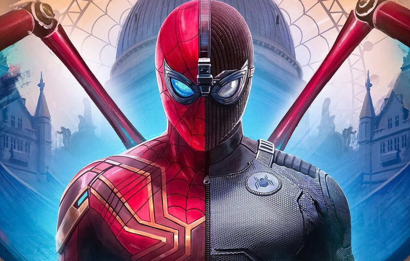 Wallpaper Fiction, Art, Costume, Comic, MARVEL, Spider Man, Peter Parker, Spider Man: Far From Home, Spider Man: Away From Home Image For Desktop, Section фильмы