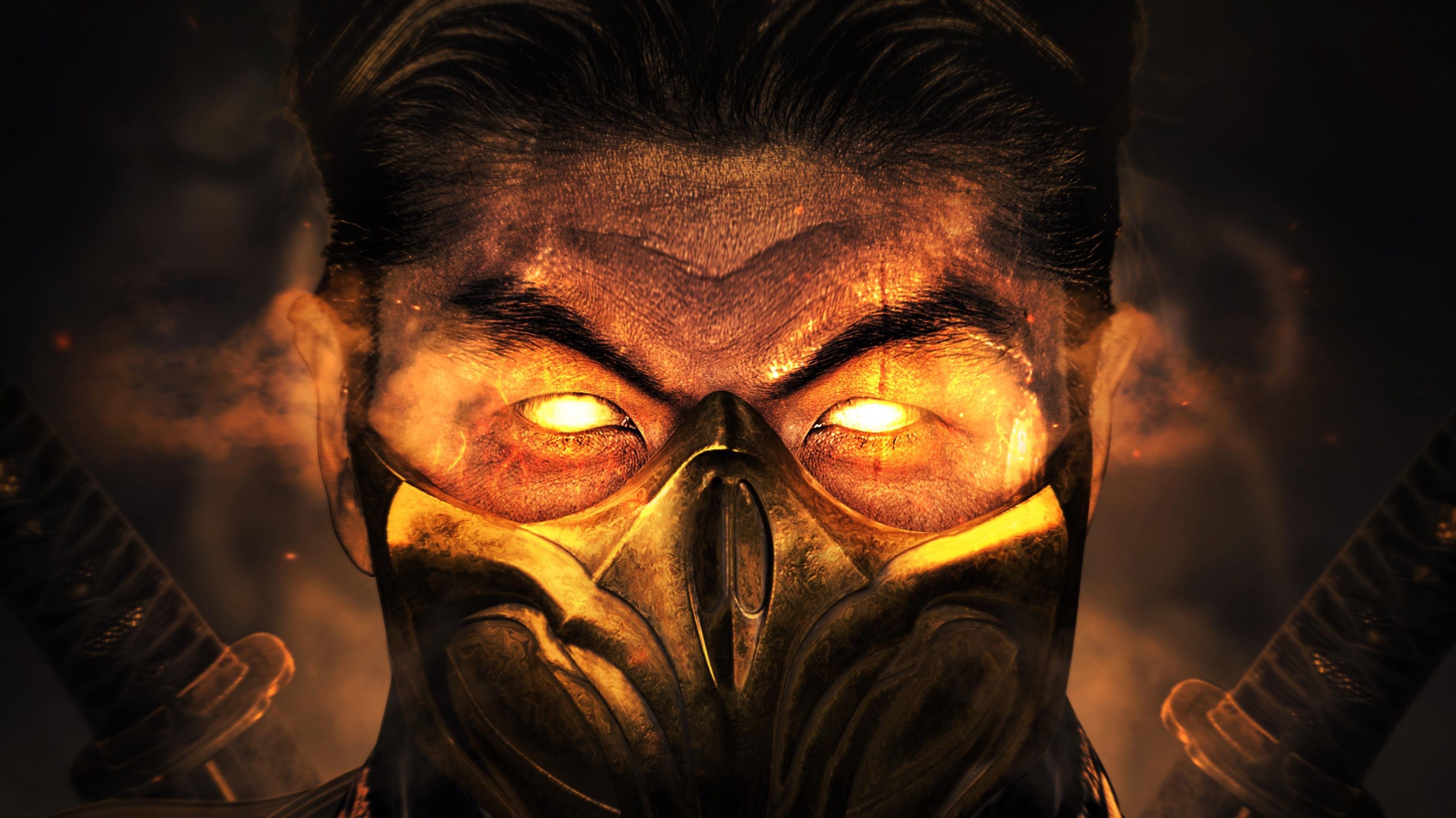 Mortal Kombat 11 4K Wallpaper, Scorpion, Games